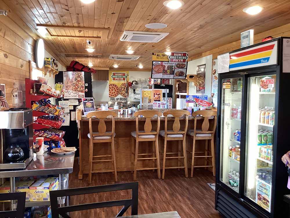 Inside view of Hunt Brothers Pizza at DO DROP INN RV RESORT & CABINS