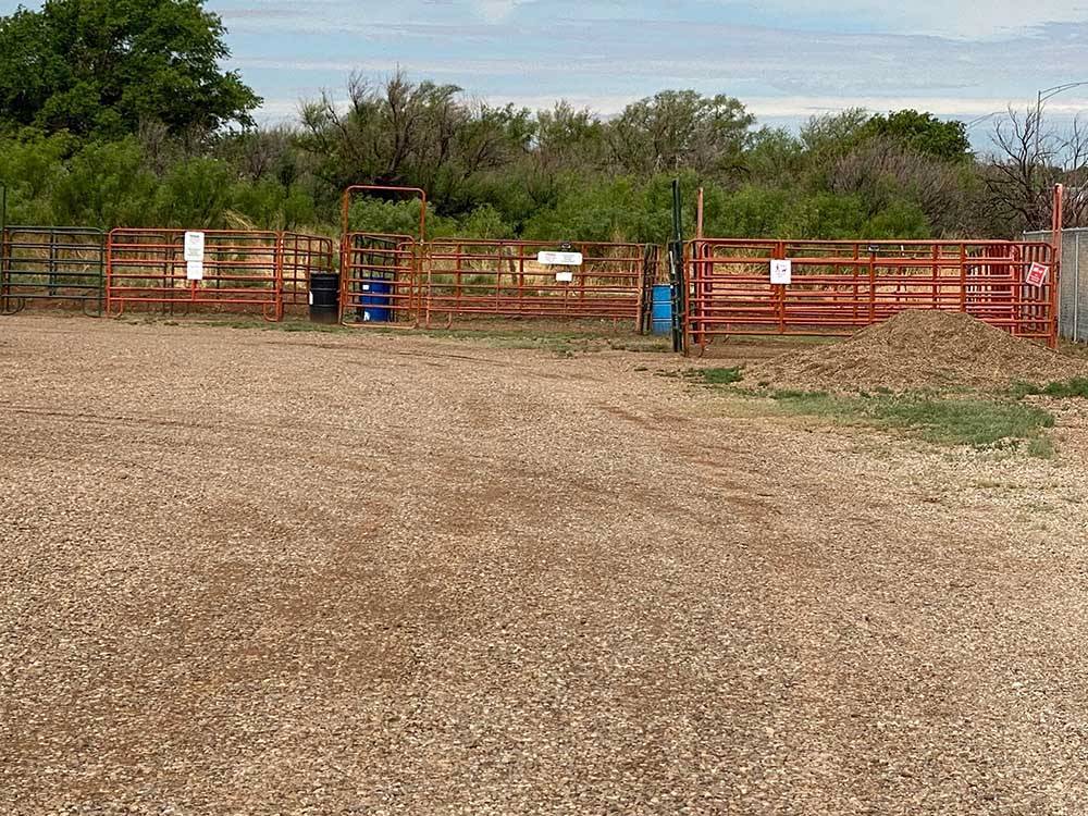 Fencing for a horse corral at BLAZE-IN-SADDLE RV PARK