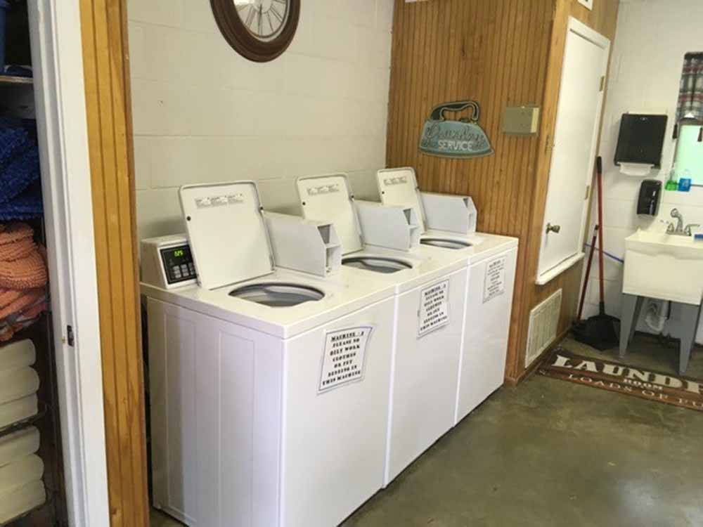 Three washing machines at CLOUD NINE RV PARK