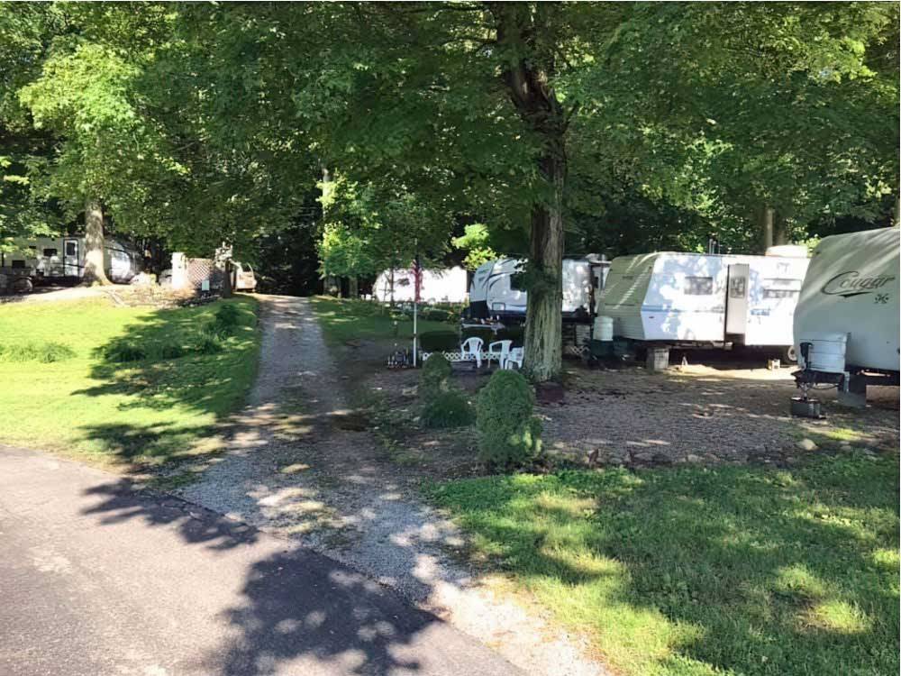 A path to the RV sites at COUNTRYSIDE CAMPGROUND