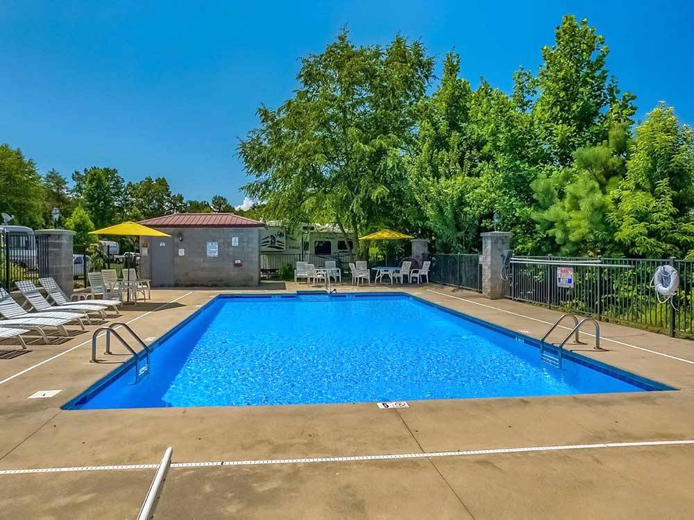 Swimming pool at campground at THE GREAT OUTDOORS RV RESORT