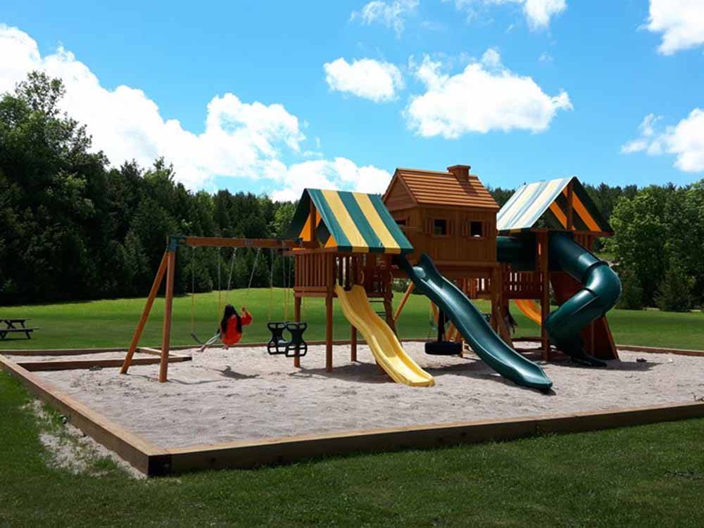 The playground equipment at SAUGEEN SPRINGS RV PARK