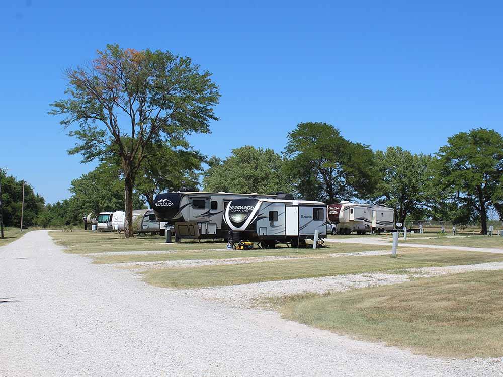 Campers in campsites at NORTH STAR RV PARK