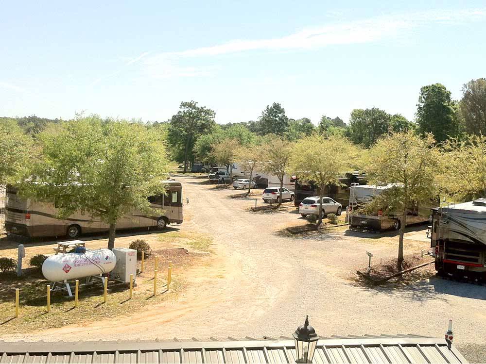RVs parked at campsite at WALES WEST RV RESORT & LIGHT RAILWAY