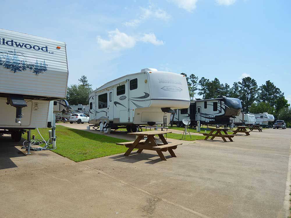 An aerial view of the RV sites at SHALLOW CREEK RV RESORT