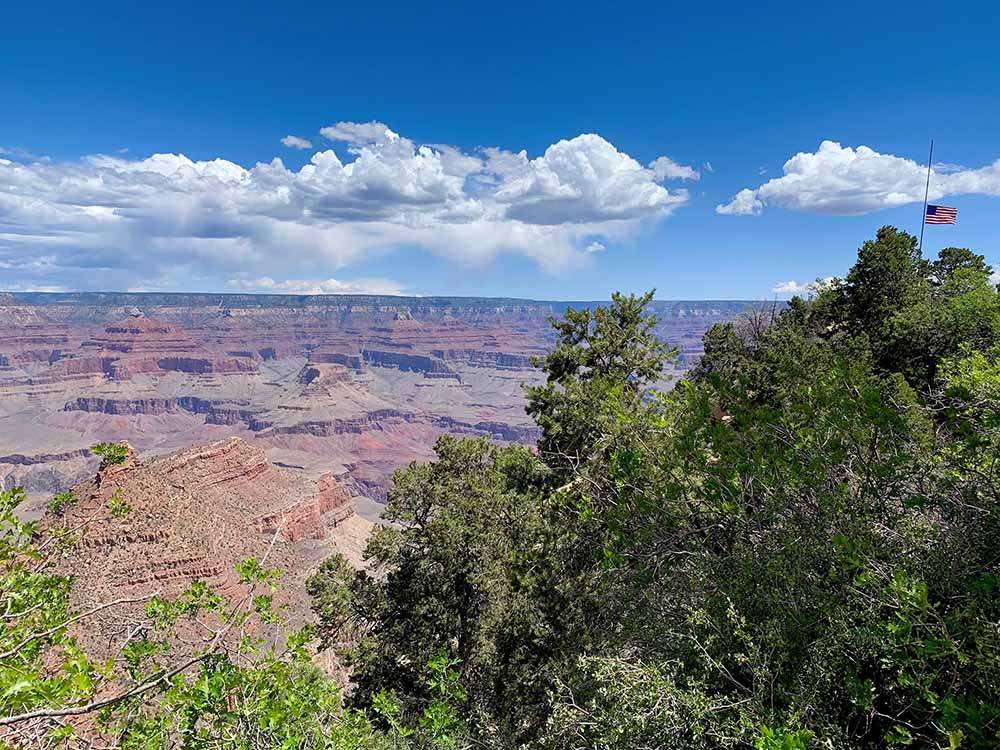 A view of the Canyon from high above at GRAND CANYON RAILWAY RV PARK