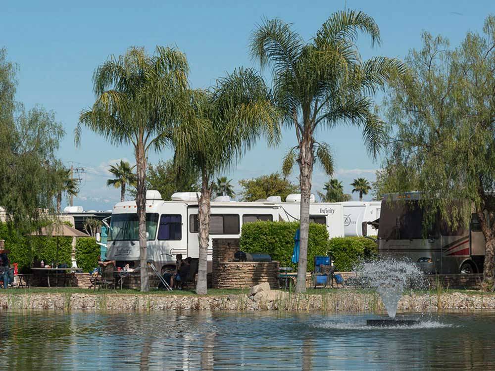 RV camping on the water at THE LAKES RV & GOLF RESORT