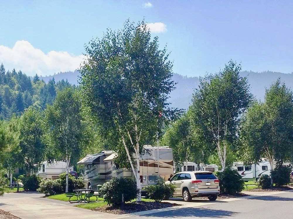 Trailers camping at SEVEN FEATHERS RV RESORT