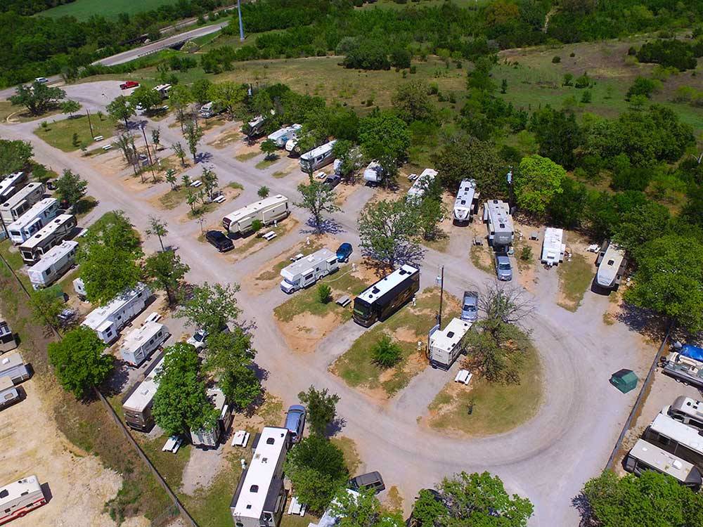 Amazing aerial view over resort at BENNETT'S RV RANCH