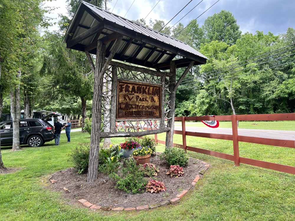 The front entrance sign at FRANKLIN RV PARK & CAMPGROUND