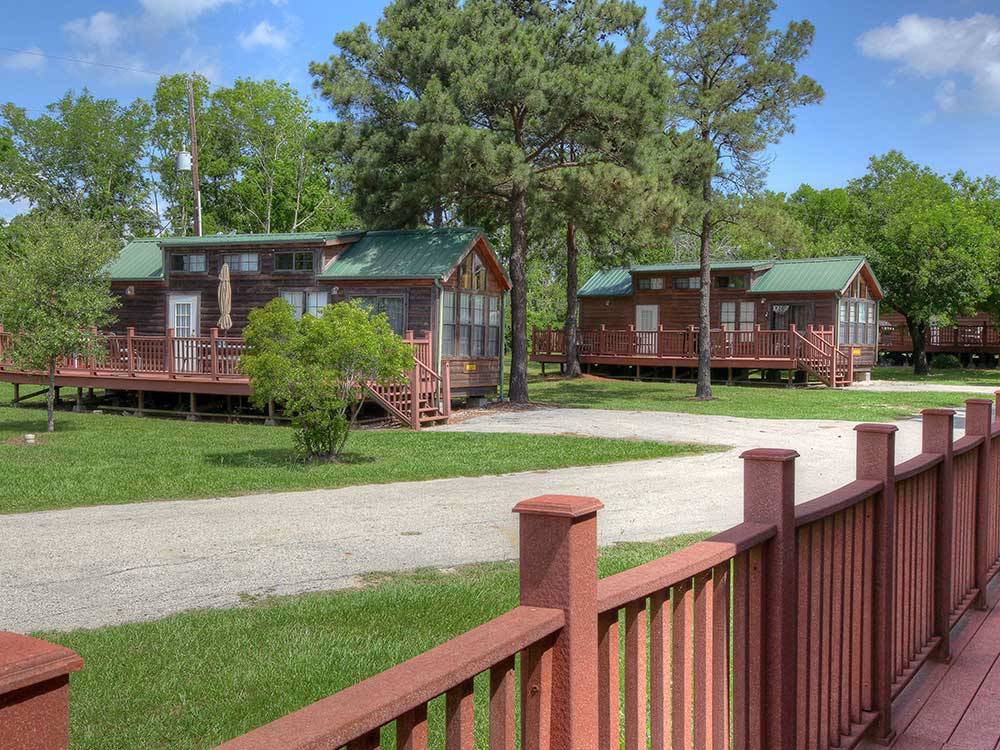 Cabins with decks at THOUSAND TRAILS LAKE CONROE