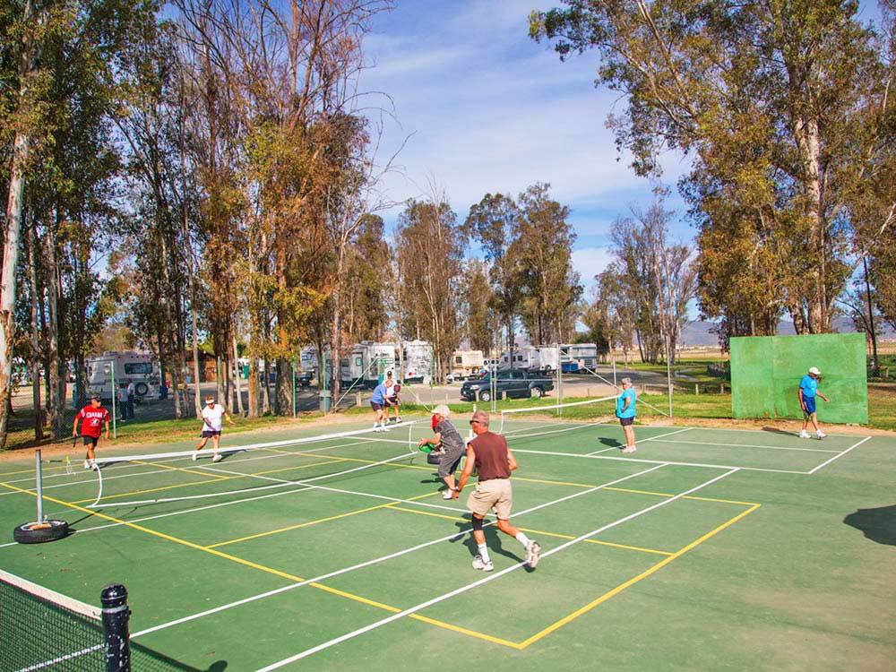 Tennis courts at THOUSAND TRAILS WILDERNESS LAKES RV RESORT