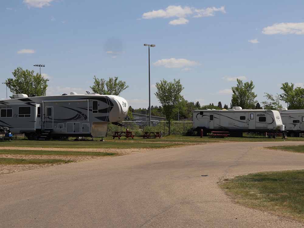 Campground lead leading to campsites at ST. ALBERT RV PARK