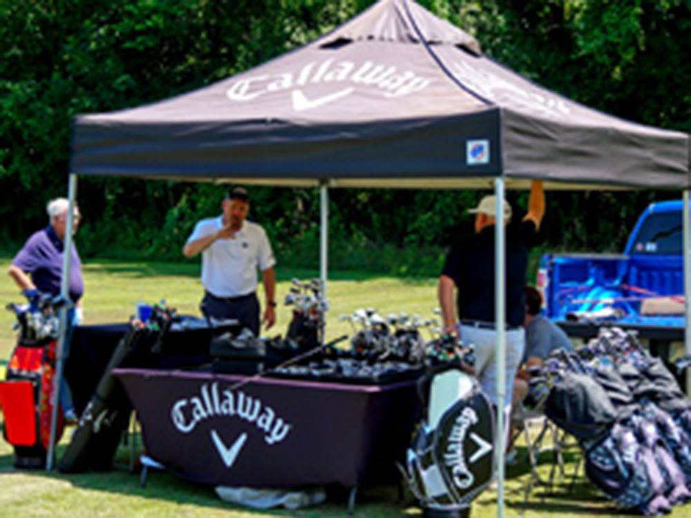 Callaway golf booth set up at RIVERSIDE GOLF & RV PARK