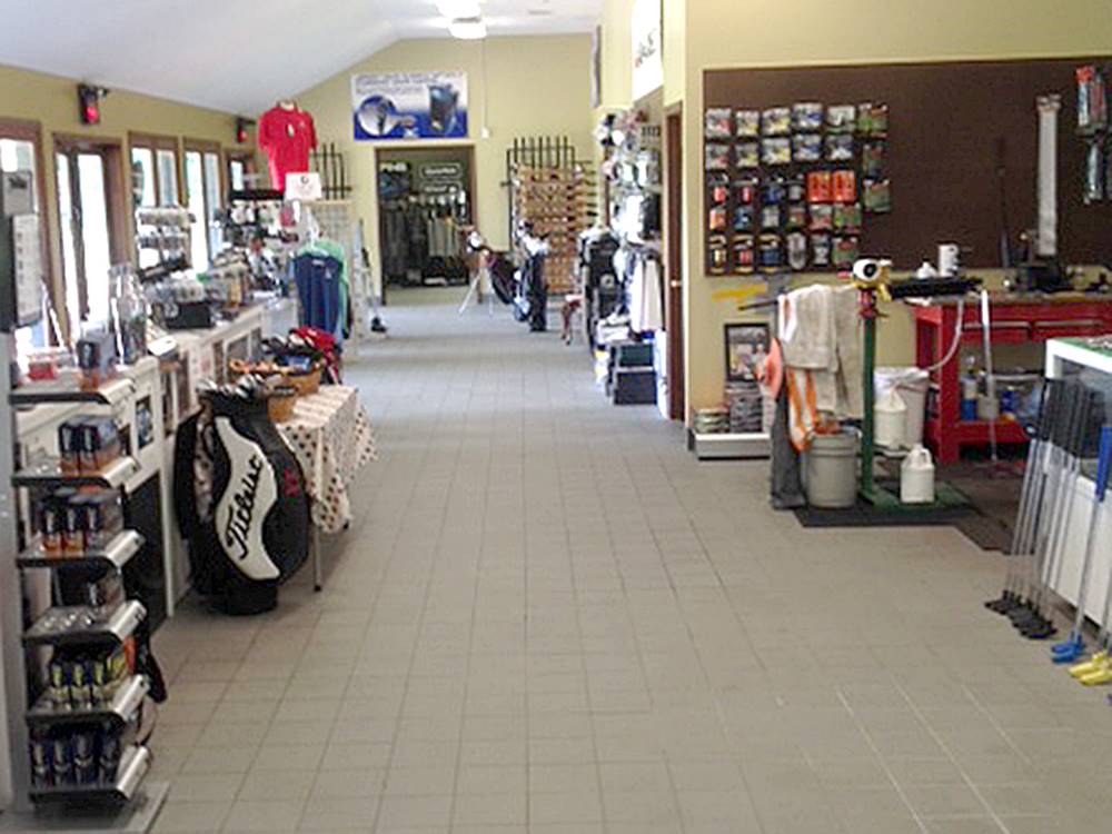 Pro shop for equipment sales at RIVERSIDE GOLF & RV PARK