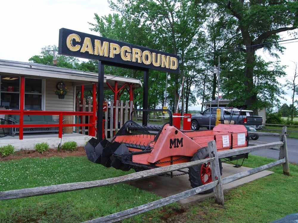 The large campground sign at CHESAPEAKE CAMPGROUND