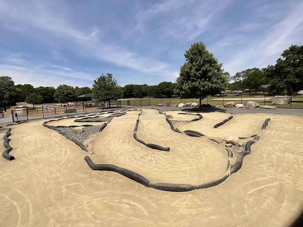 An view of the RC track at NORMANDY FARMS FAMILY CAMPING RESORT