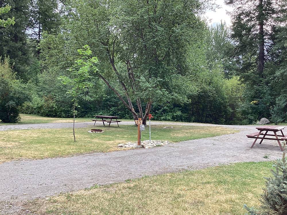 Long site with picnic table at CAMPGROUND ST REGIS