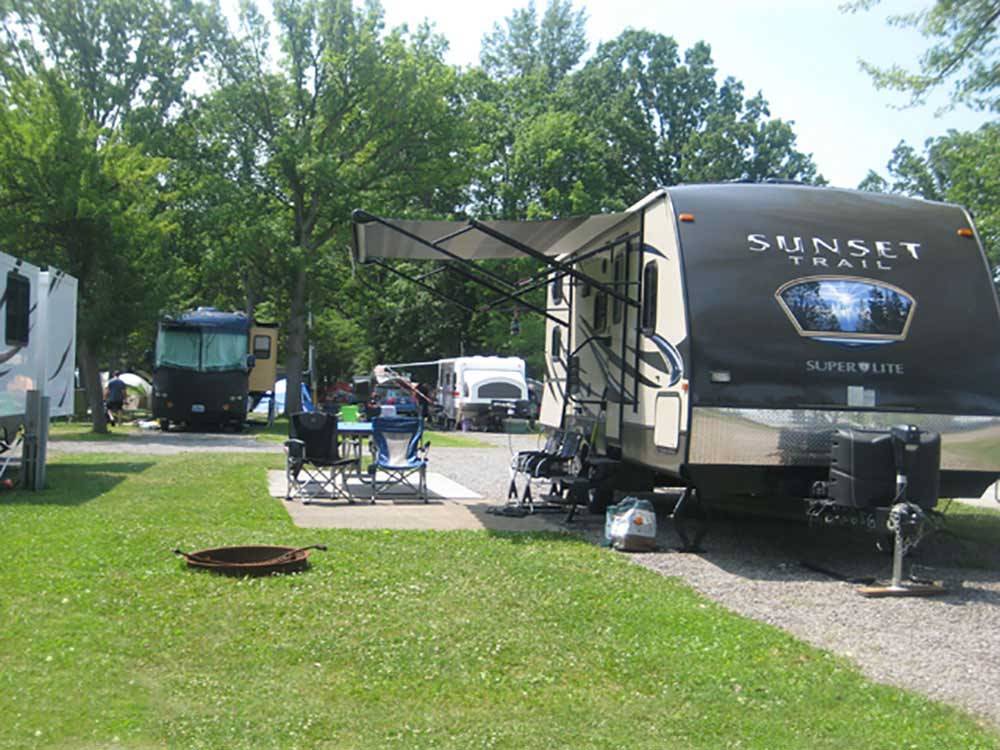 Trailers and RVs camping at YOGI BEAR'S JELLYSTONE PARK CAMP-RESORT