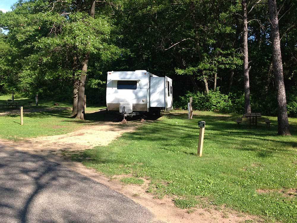Trailer camping at SHERWOOD FOREST CAMPING & RV PARK
