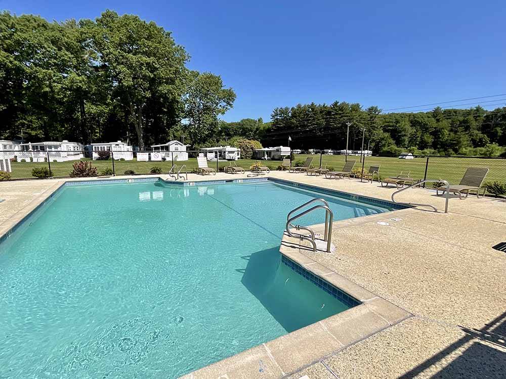The swimming pool area at TIDEWATER CAMPGROUND