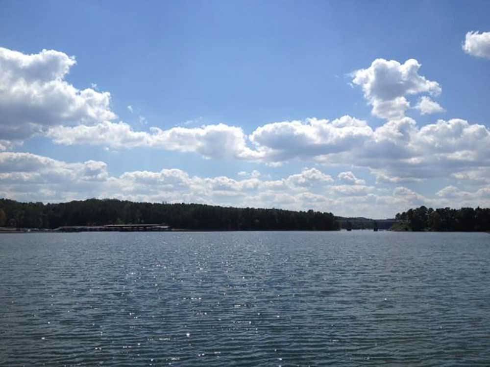 Overlooking the water with a cloudy sky at ALLATOONA LANDING MARINE RESORT