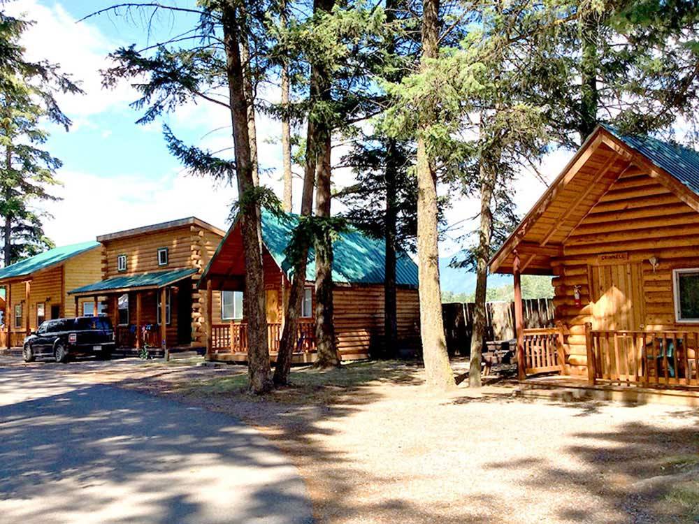 Log cabins at ROCKY MOUNTAIN 'HI' RV PARK AND CAMPGROUND