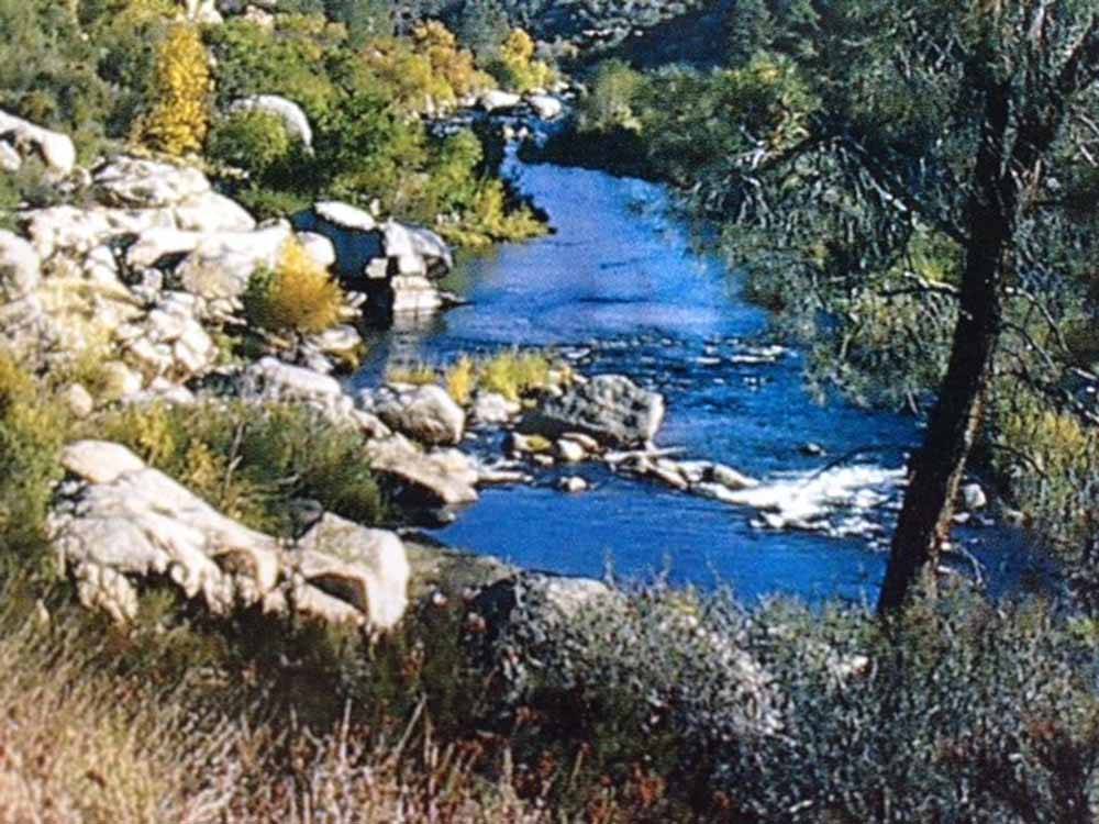 The flowing river nearby at LAKE ISABELLA RV RESORT
