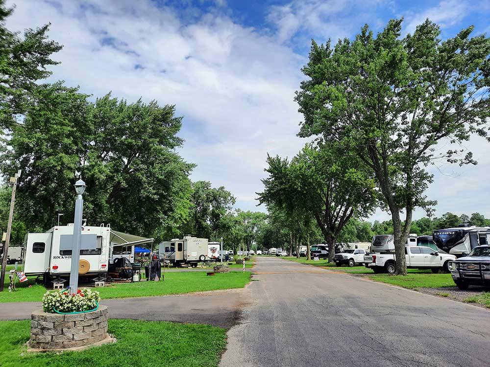 Road leading to RV sites at ELKHART CAMPGROUND