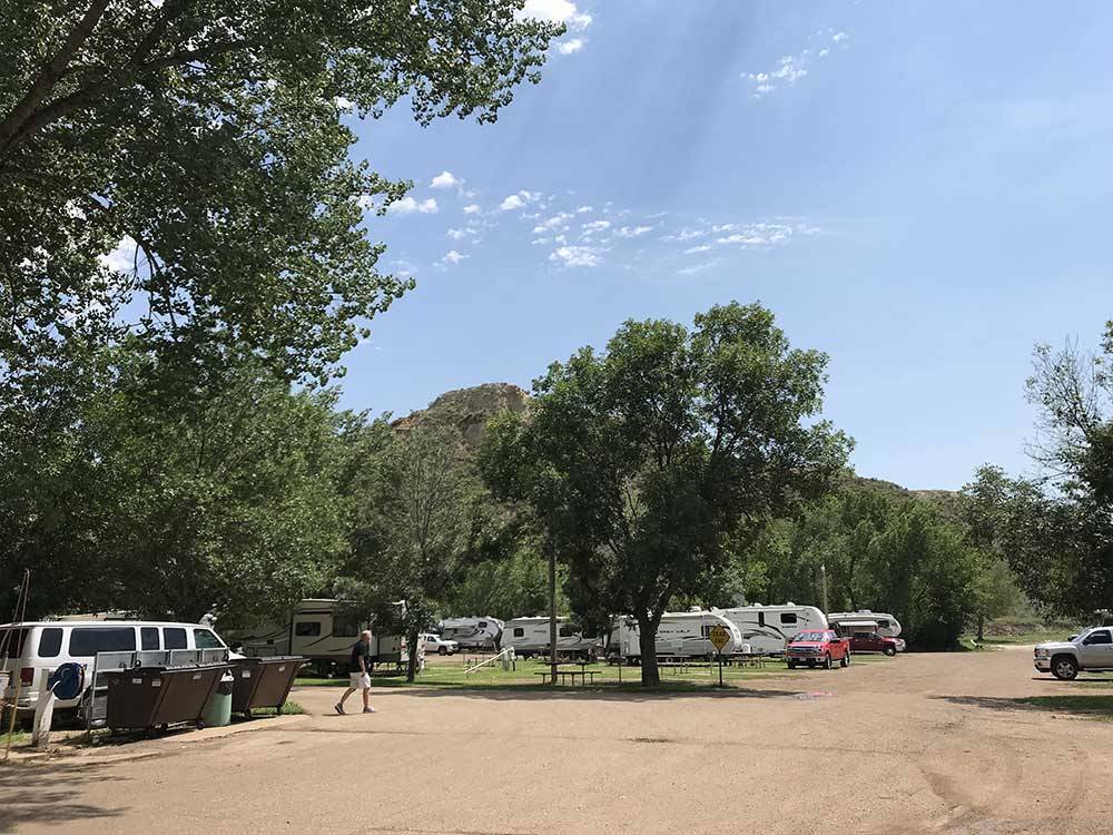 Trailers camping at RED TRAIL CAMPGROUND