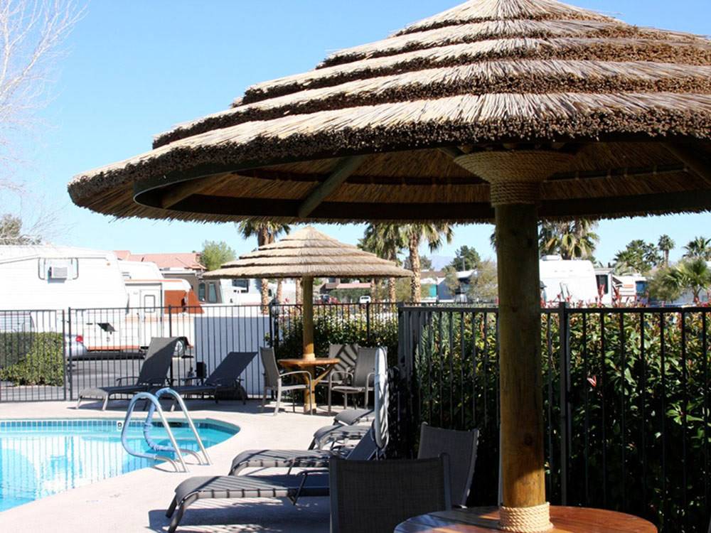 Swimming pool at campground at LAS VEGAS RV RESORT