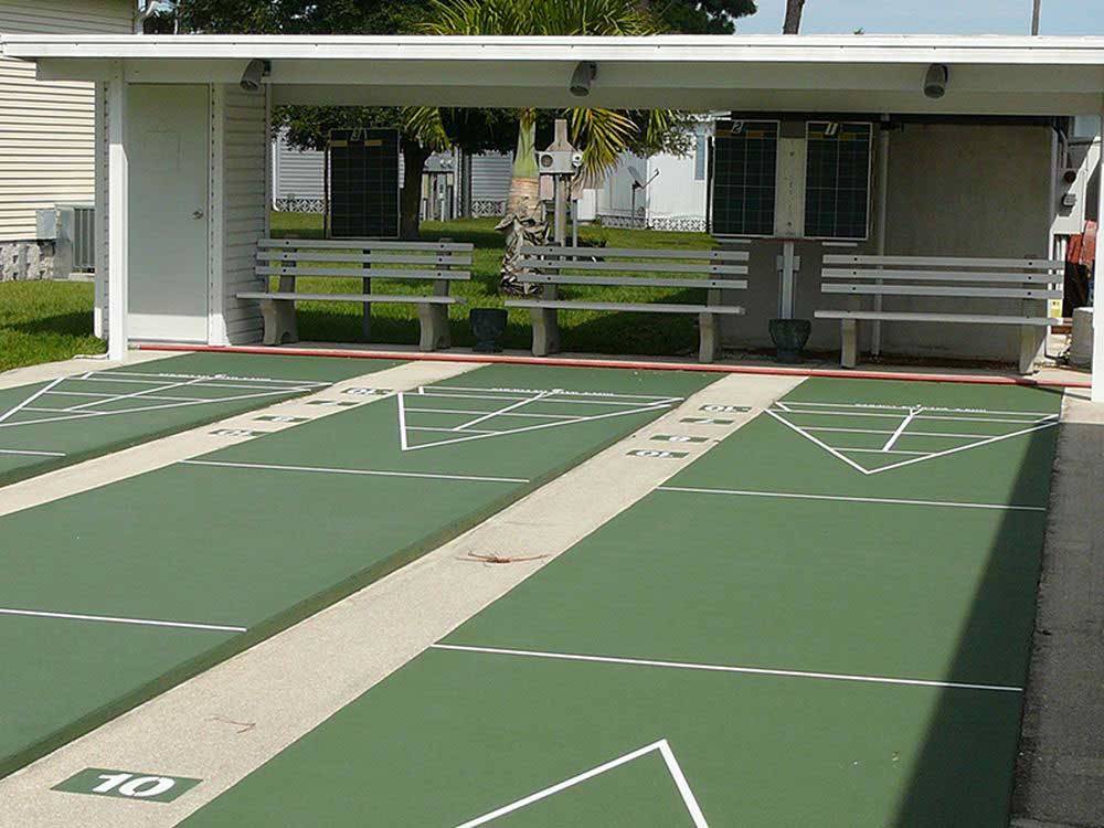 Shuffleboard courts at FLORIDA PINES MOBILE HOME & RV PARK