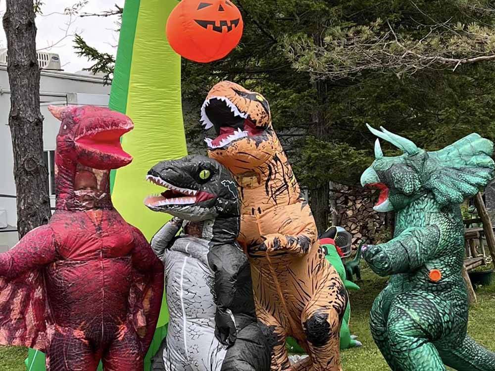 Kids dressed up in costumes for Halloween at COOPERSTOWN SHADOW BROOK CAMPGROUND