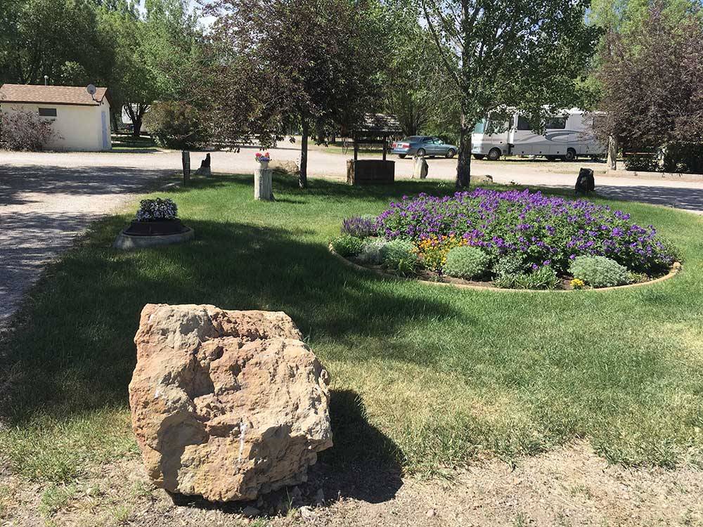 View of park with flower bed at PHILLIPS RV PARK
