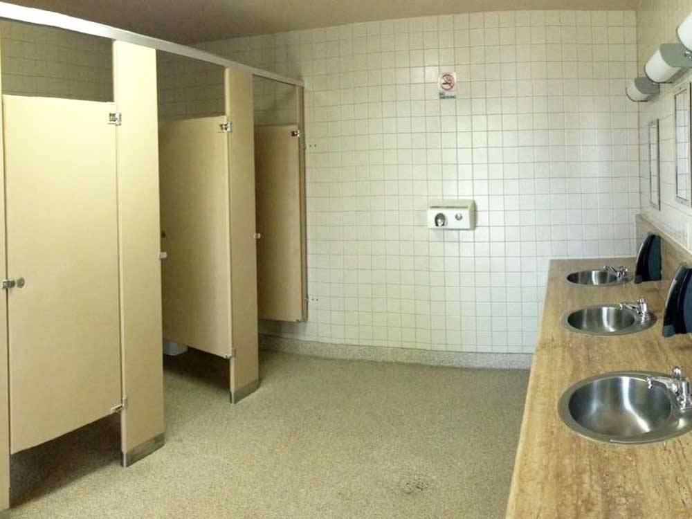 Interior view of restrooms at PHILLIPS RV PARK
