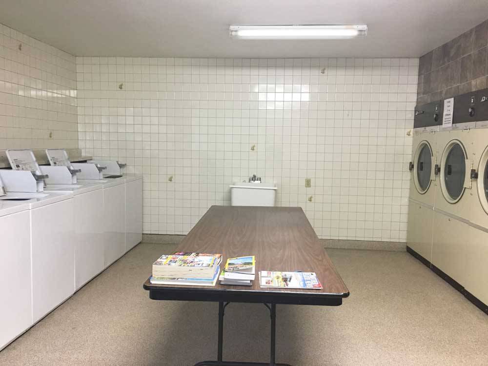 Interior of laundry room at PHILLIPS RV PARK