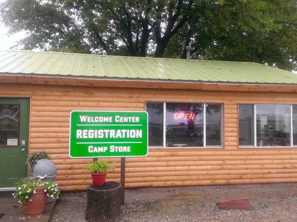 The registration building at DOUBLE J CAMPGROUND