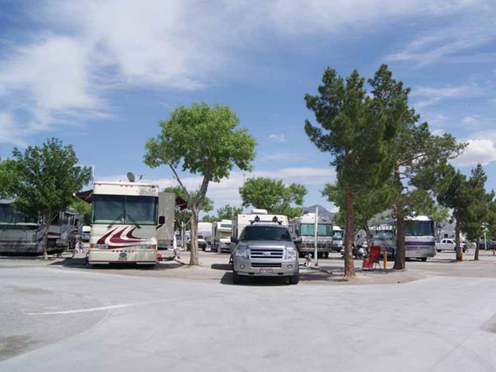 A view of RV campsites at HITCHIN' POST RV PARK
