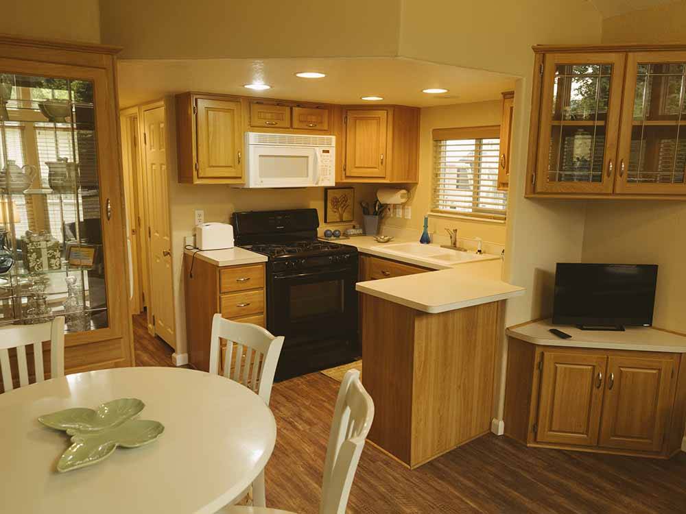Inside of one of the rental homes at HARMONY LAKESIDE RV PARK & DELUXE CABINS