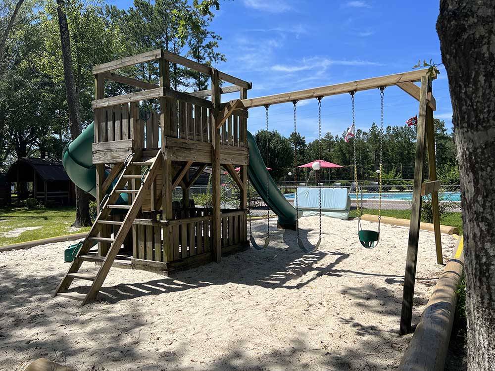 The playground equipment at TALLAHASSEE EAST CAMPGROUND