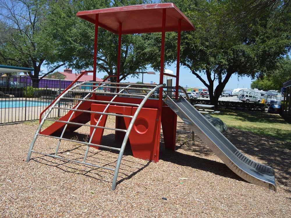The playground equipment at TRADERS VILLAGE RV PARK