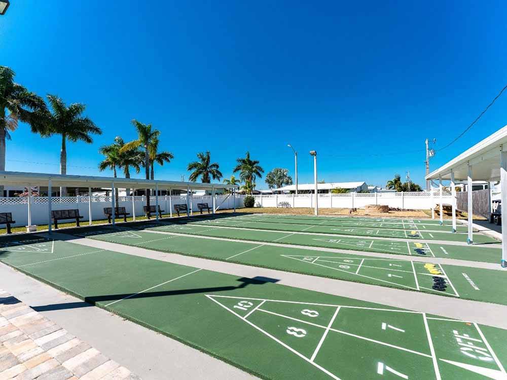 View of the shuffleboard courts at TAMIAMI RV PARK