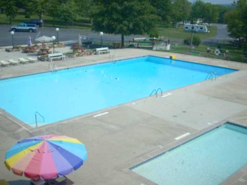 View of swimming pool and kiddie pool at ROUND TOP CAMPGROUND