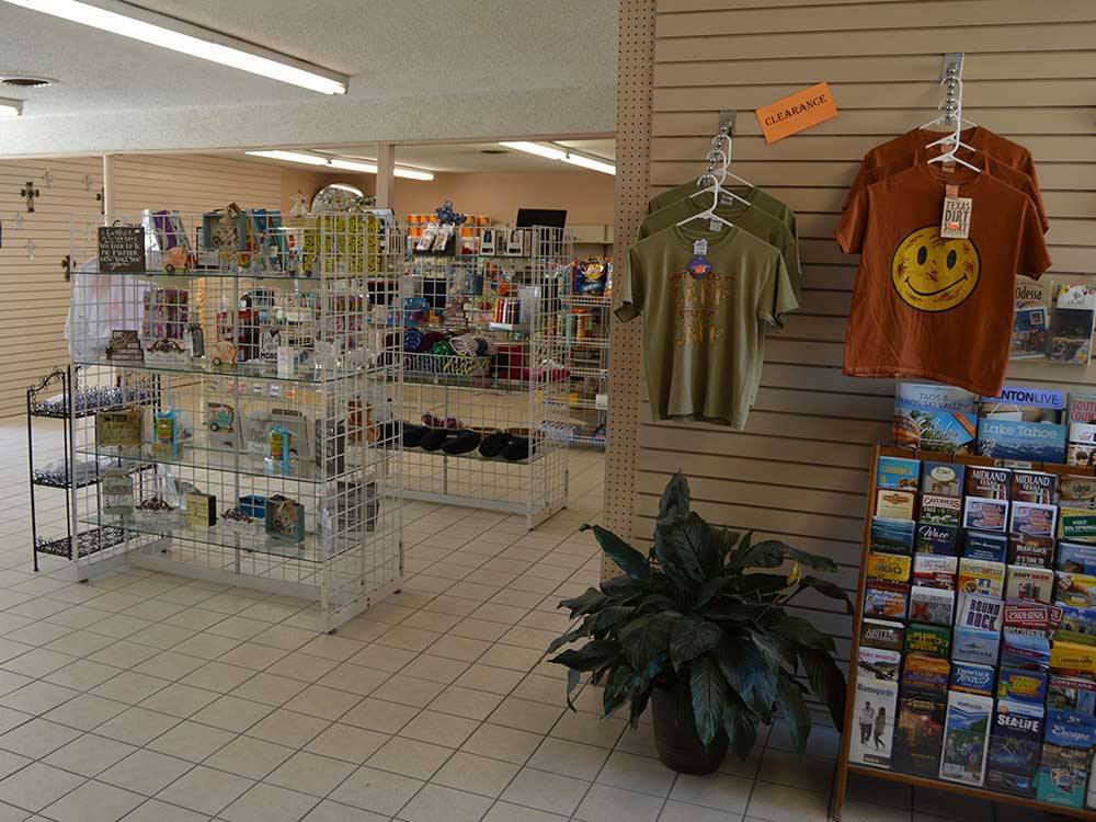 Interior view of camp store at MIDLAND/ODESSA RV PARK