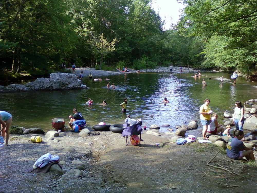 People enjoying the water at GREENBRIER CAMPGROUND