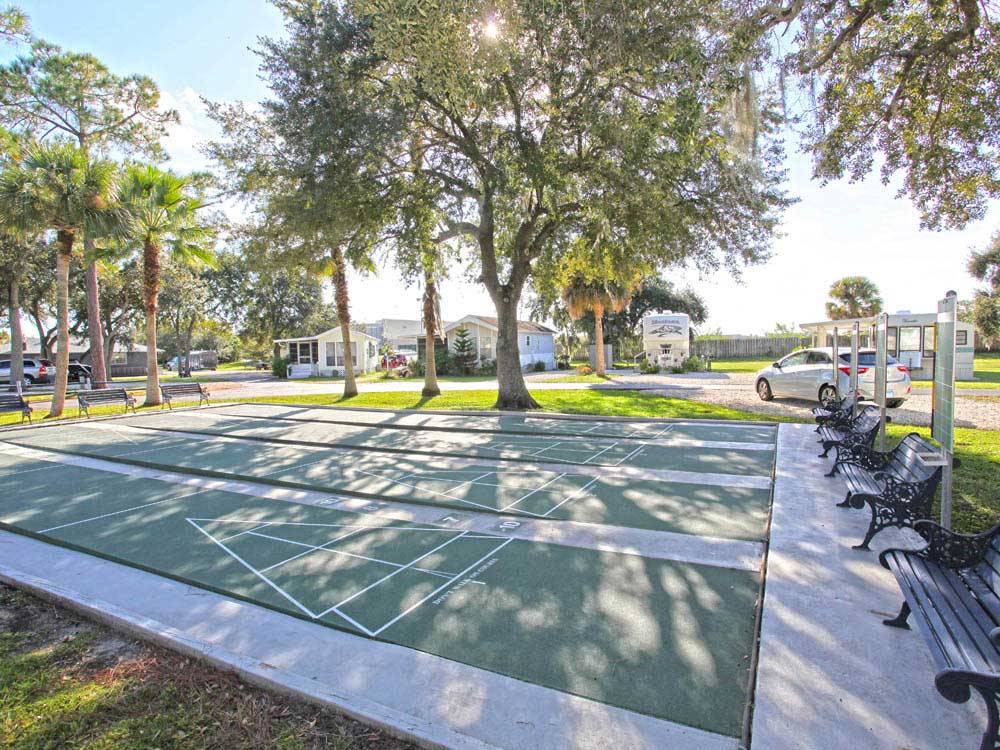 Shuffleboard courts at ENCORE SPACE COAST