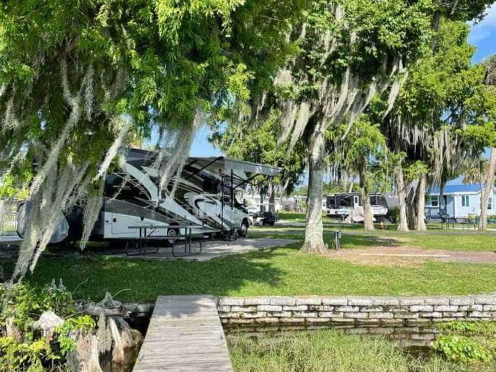 A view of some of the RV sites at ZACHARY TAYLOR WATERFRONT RV RESORT