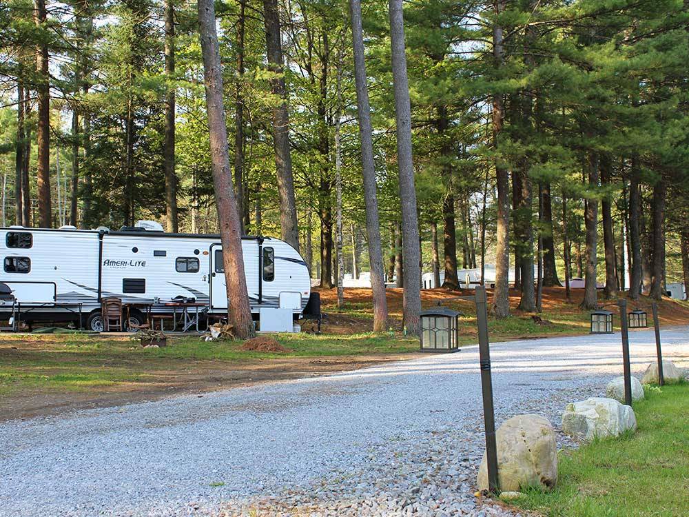 Trailer camping at ALPINE LAKE RV RESORT