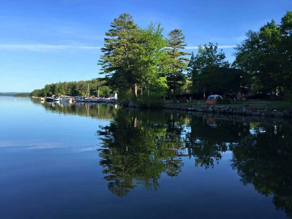 Boats docked at LONG ISLAND BRIDGE CAMPGROUND