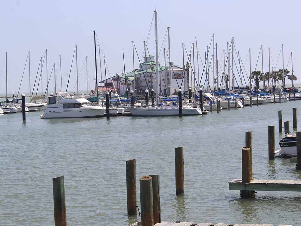 The marina with boats nearby at COLONIA DEL REY RV PARK